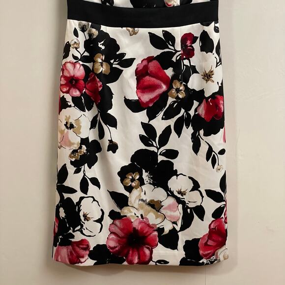 WHMB 4 bodycon dress floral Corpcore business casual workwear white black boho - Picture 6 of 8